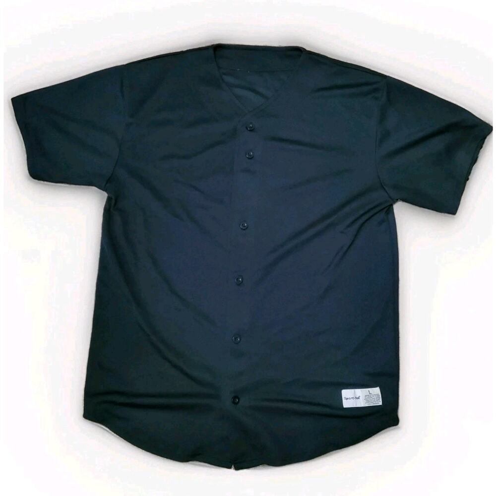 Sport Tek Black Softball Baseball Jersey Breathable Size Large Number 13